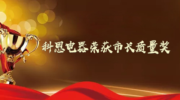 質量強市！十大品牌科恩電器榮獲“市長質量獎”！